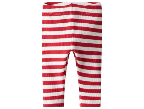 Name It leggings hvid med røde striper